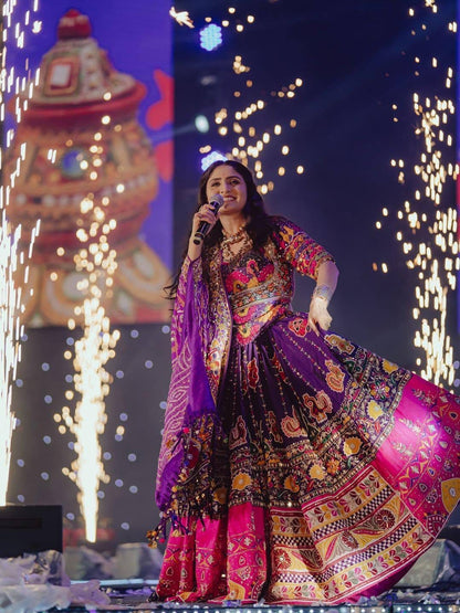 PURPLE NAVRATRI CHANIYA CHOLI