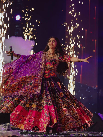 PURPLE NAVRATRI CHANIYA CHOLI