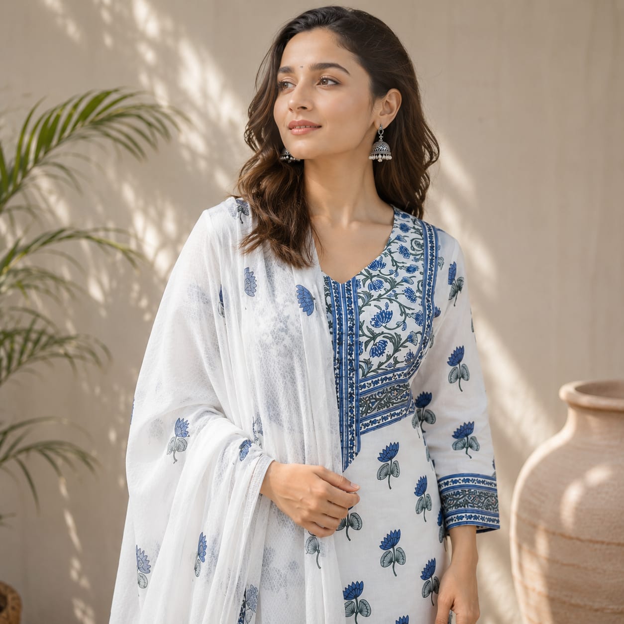 BEAUTIFUL HAND BLOCK PRINT PREMIUM COTTON 3 PIEACE SET