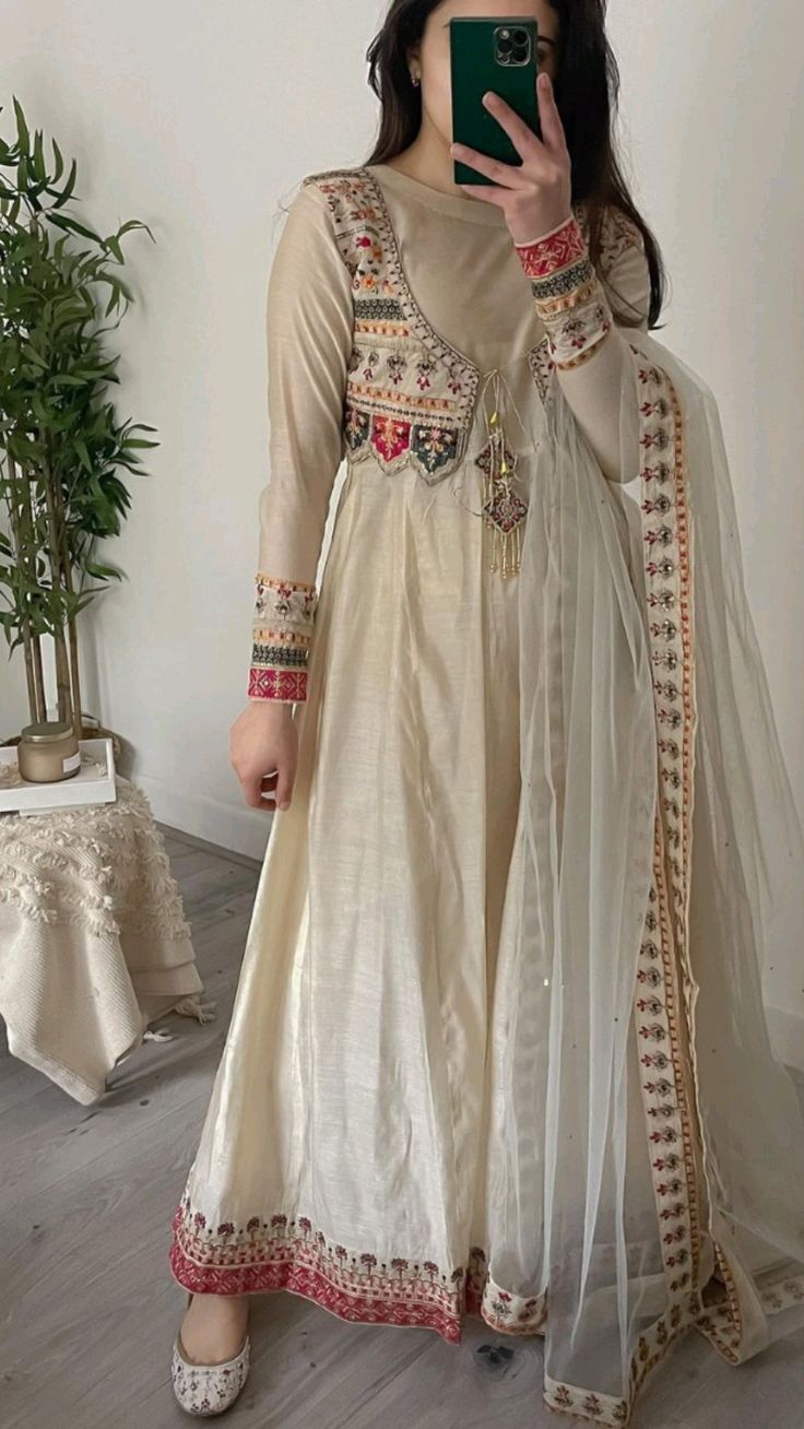 HEAVY SILK EMBROIDERY WORK ANARKALI GOWN WITH ATTACH JACKET