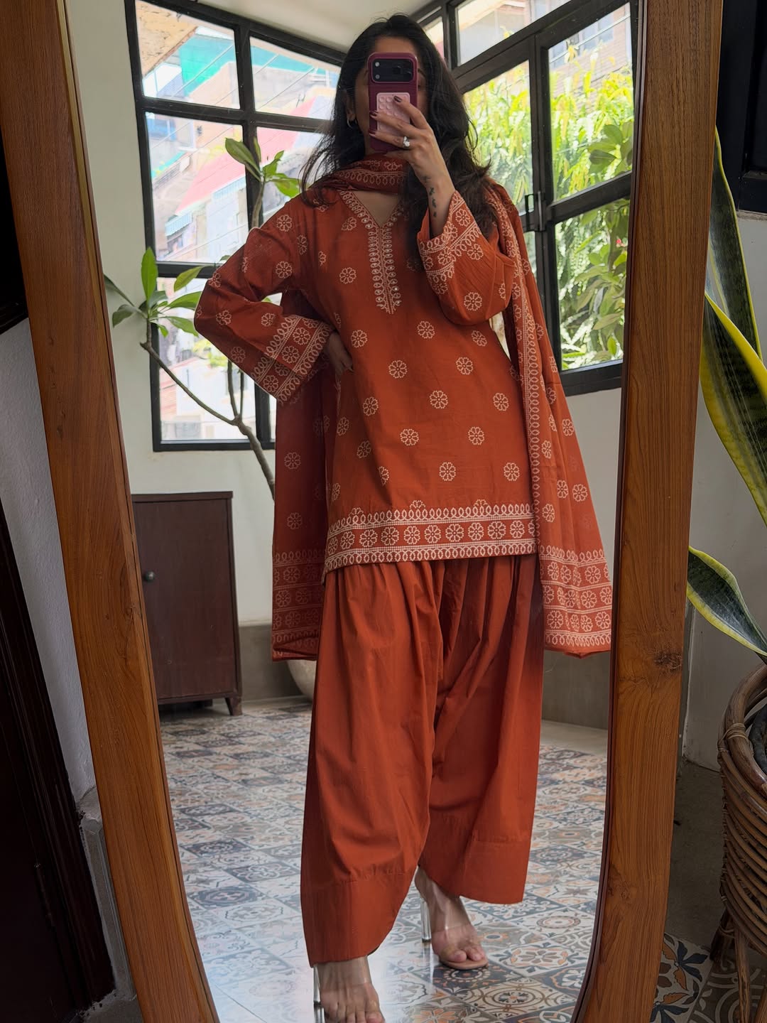 PURE COTTON ETHNIC SHORT KURTA SET