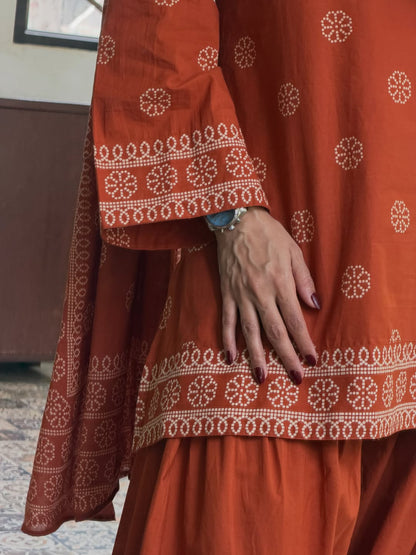 PURE COTTON ETHNIC SHORT KURTA SET