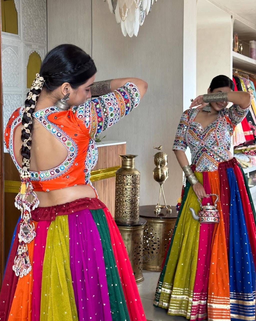 LATEST MULTI NAVRATRI CHANIYA CHOLI LEHENGA