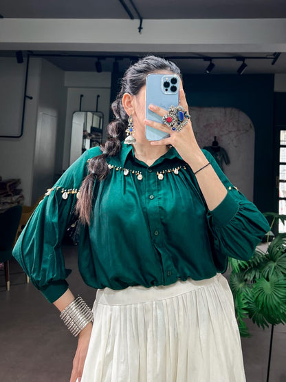 KHADI COTTON PEARL WORK LEHENGA CHOLI