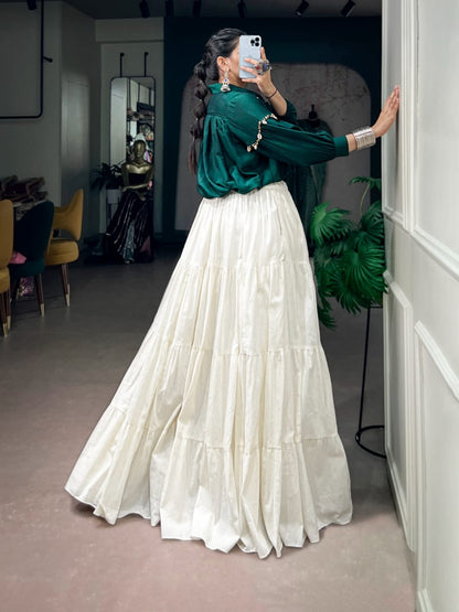 KHADI COTTON PEARL WORK LEHENGA CHOLI