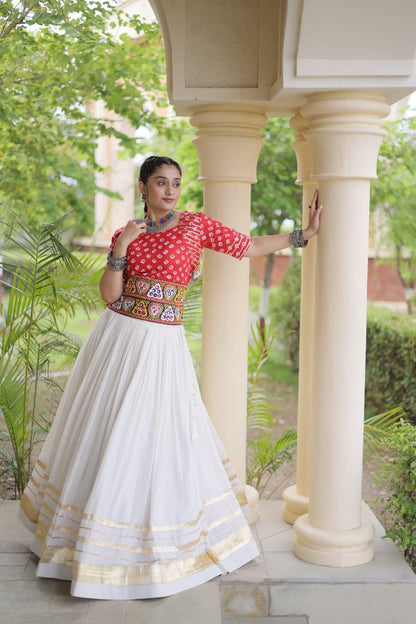 GAMTHI COTTON EMBROIDERED NAVRATRI LEHENGA