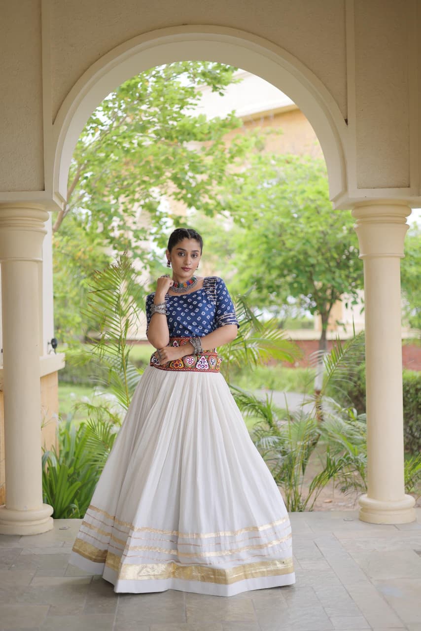 GAMTHI COTTON EMBROIDERED NAVRATRI LEHENGA