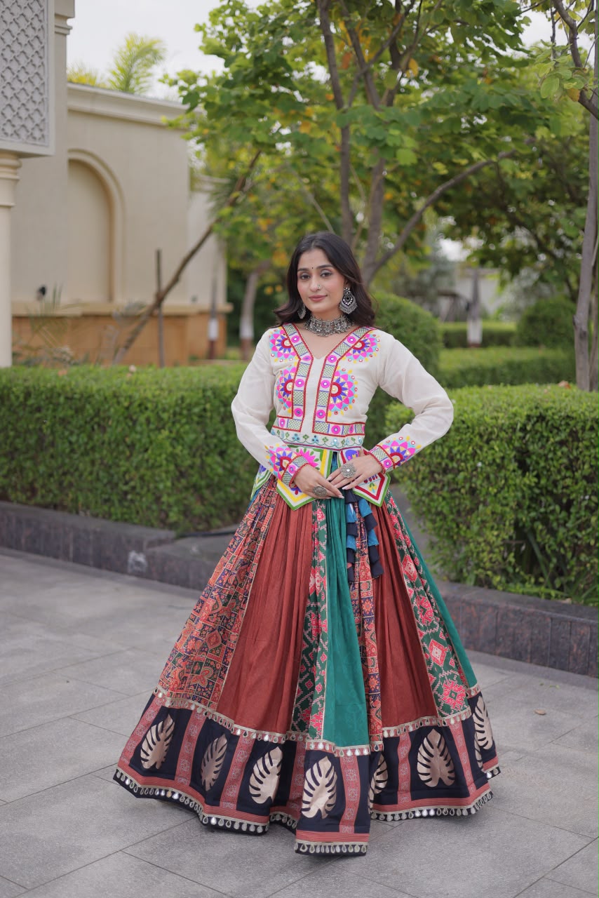 MULTI GAMTHI COTTON LEHENGA CHOLI