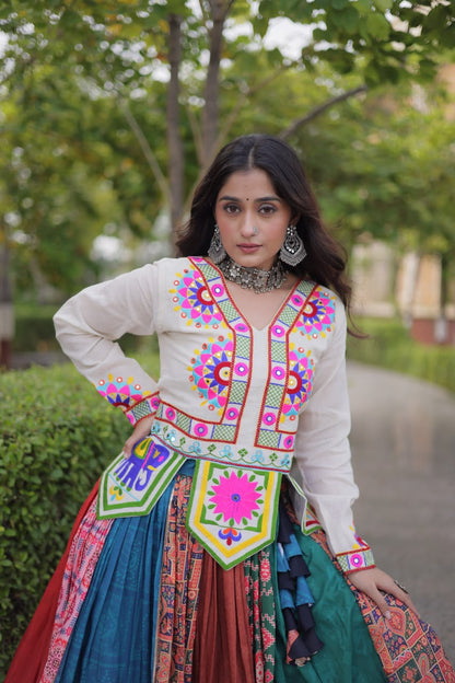 MULTI GAMTHI COTTON LEHENGA CHOLI