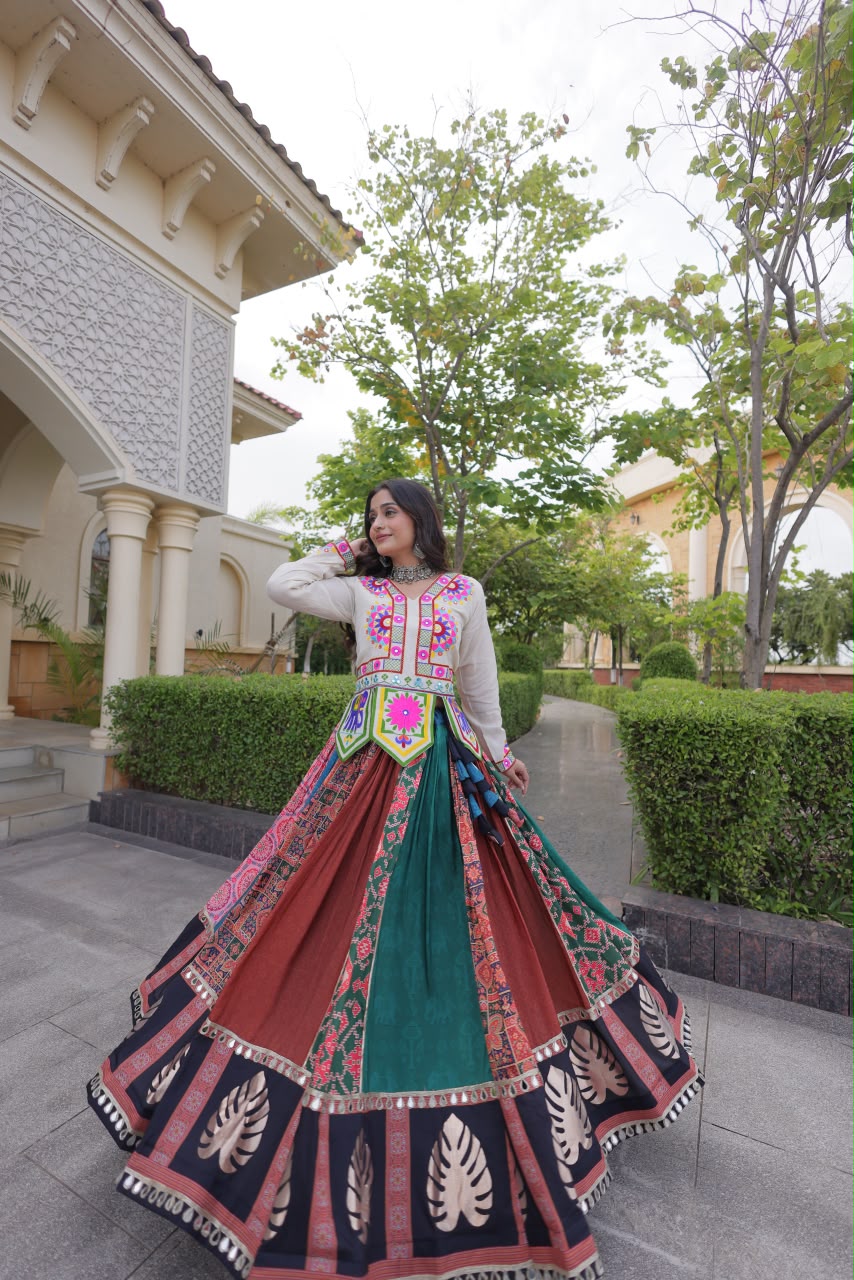MULTI GAMTHI COTTON LEHENGA CHOLI