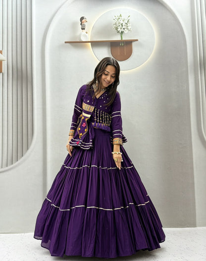 PURE COTTON NAVRATRI LEHENGA CHOLI WITH KOTI