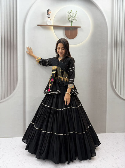 PURE COTTON NAVRATRI LEHENGA CHOLI WITH KOTI