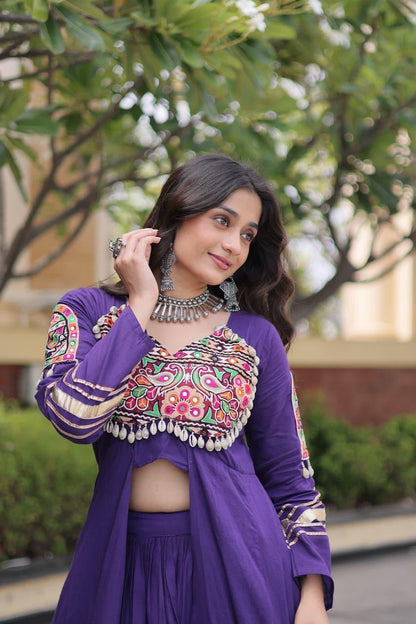 KORA COTTON LEHENGA CHOLI WITH SHRUG
