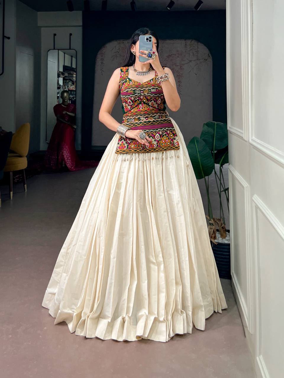 OFF-WHITE NAVRATRI CHANIYA CHOLI