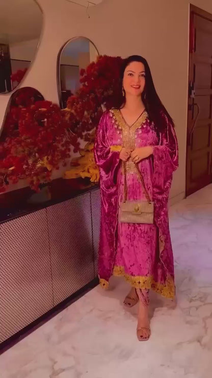 In.CottoM - PURE VELVET KAFTAANS FOR WINTER WARDROBE (FULLY STTITCHED )