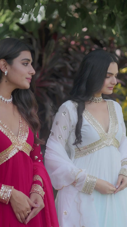 ALIA CUT GOWN WITH DUPATTA SET (FULLY STTITCHED )