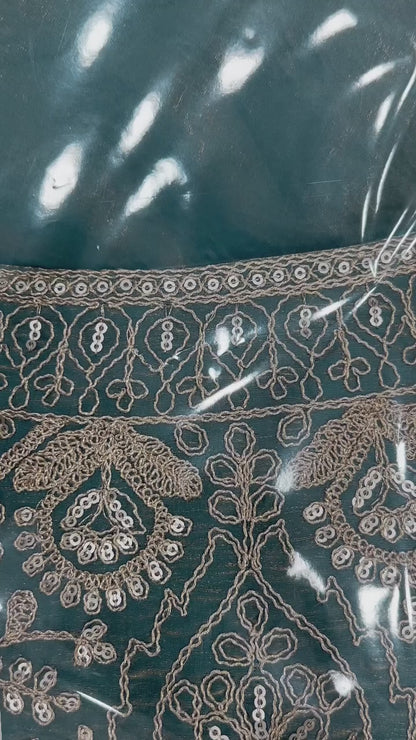SEA GREEN SILK KURTA SET WITH DUPATTA
