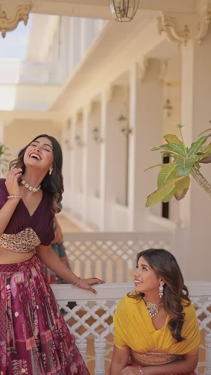 InCottoM - BOUTIQUE LAHENGA CHOLI SET IN DIFFERENT COLORS