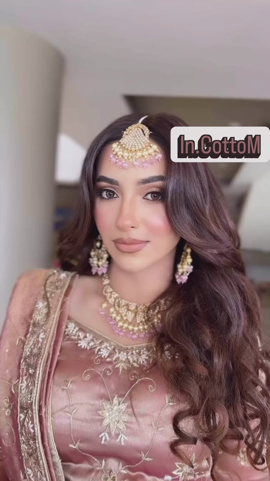 InCottoM - SILVER BROWN SILK TOP - SHARARA AND DUPATTA - SET OF 3