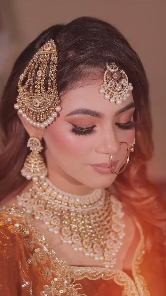 ORANGE - PURE FENDY SILK HEAVY EMBROIDERY TOP- BOTTOM SET (FULLY STTITCHED)